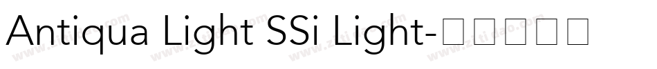 Antiqua Light SSi Light字体转换